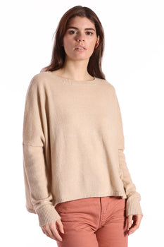 MR Long Sleeve Crop Crew, Brown Sugar-Minnie Rose