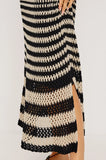Yvette Dress, Onyx Ivory Stripe-Rails
