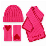 KR Cashmere Beanie, Neon Pink-Kerri Rosenthal
