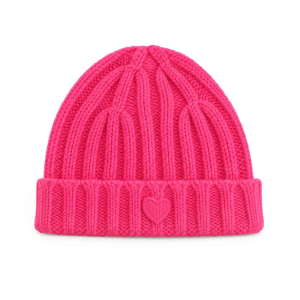 KR Cashmere Beanie, Neon Pink-Kerri Rosenthal