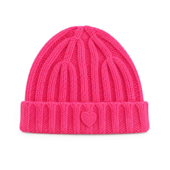 KR Cashmere Beanie, Neon Pink-Kerri Rosenthal