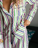 KK Pant Set, Chain Stripe-Katie Kime