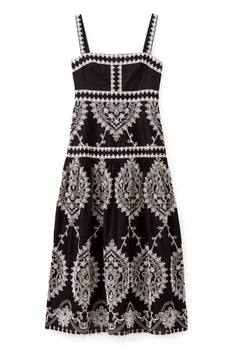 Adair Midi Dress, Noir