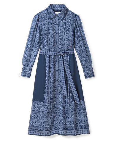 Grace Midi, Navy Carmel Trellis-Cartolina