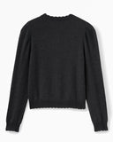 Lucy Long Sleeve Sweater, Noir-Cartolina