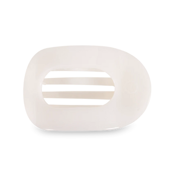 Large Flat Round Clip, White-TELETIES