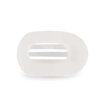 Small Flat Round Clip, White-TELETIES