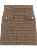 Barbour Sophia Wool Mini Skirt, Multi Check-Barbour