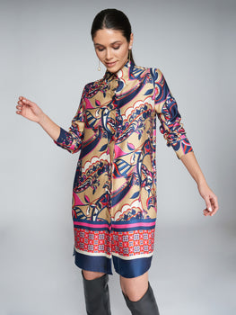 Vilagallo Rene Dress, Cachemir Print-Vilagallo