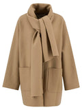 Barbour Clementine Wool Scarf Coat, Camel-Barbour