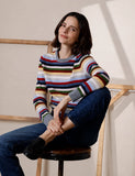 Long Sleeve Striped Crew, Multi