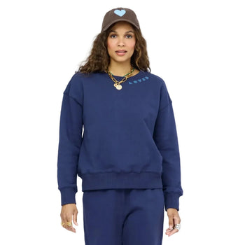 KR Ex-Boyfriend Patchwork Sweatshirt, Indigo Blue-Kerri Rosenthal