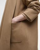 Barbour Clementine Wool Scarf Coat, Camel-Barbour