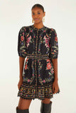 FARM Rio Belle Garden Mini Dress, Black-Farm Rio