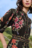 FARM Rio Belle Garden Mini Dress, Black-Farm Rio