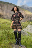 FARM Rio Belle Garden Mini Dress, Black-Farm Rio