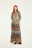 FARM Rio Mixed Scarves Ruffled Maxi, Multi-Farm Rio
