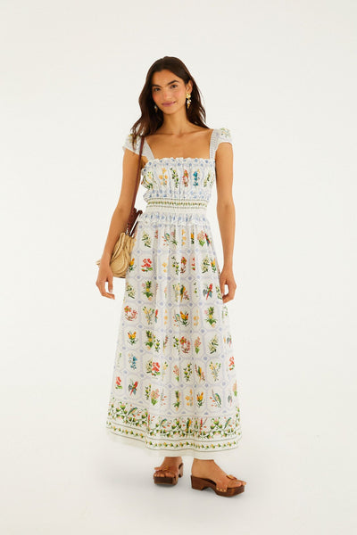 Tropical Porcelain Maxi Dress, Off-White-Farm Rio