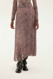 FARM Rio Baby Leopard Pleated Maxi Skirt, Pink-Farm Rio