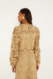 Embroidery Long Sleeve Blouse, Sand