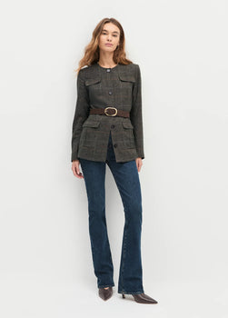 FD The Spencer Jacket, Mocha Plaid-Favorite Daughter