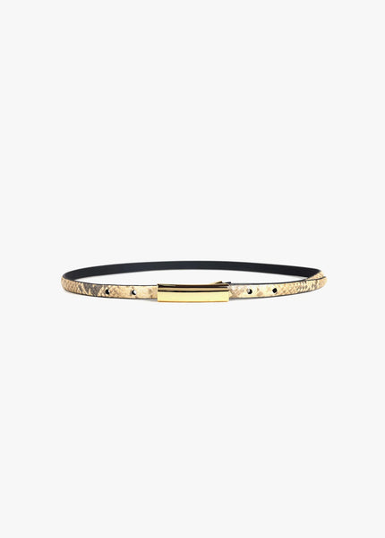 Fd The Snake Print Lady Belt, Pink Soft/Polished-Favorite Daughter