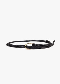 FD The Woven Knot Belt, Black - Small-Favorite Daughter