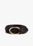 FD The Woven Knot Belt, Dark Brown - Small