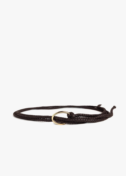 FD The Woven Knot Belt, Dark Brown - Small