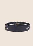 The Double Take Belt, Black/Polished Gold