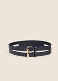The Double Take Belt, Black/Polished Gold