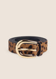FD The Leopard Favorite Belt, Leopard/Polished Gold