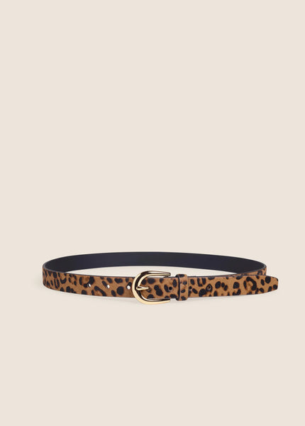 FD The Leopard Favorite Belt, Leopard/Polished Gold