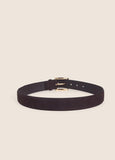 The Suede Heritage Belt, Chocolate/Ant Bras-Favorite Daughter