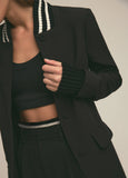 Varsity Blazer, Black-Favorite Daughter