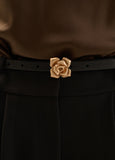 FD The Petal Belt, Black/Polished Gol-Favorite Daughter