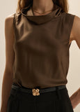 FD The Petal Belt, Black/Polished Gol-Favorite Daughter