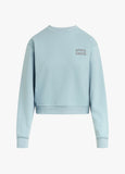 The Collegiate Chest Classic Sweatshirt, Sea Blue/ Gardenia-Favorite Daughter