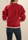 The Favorite Daughter Heart Sweatshirt, Cherry/White-Favorite Daughter