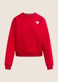 The Favorite Daughter Heart Sweatshirt, Cherry/White-Favorite Daughter