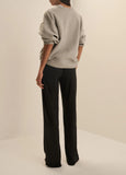 FD The Embroidery Collegiate Sweatshirt, Heather Grey/Navy-Favorite Daughter