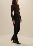 The Ribbed Turtleneck, Espresso-Favorite Daughter
