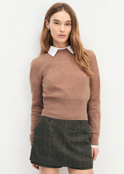 Favorite Daughter Elena Long Sleeve Sweater, Mocha-Favorite Daughter
