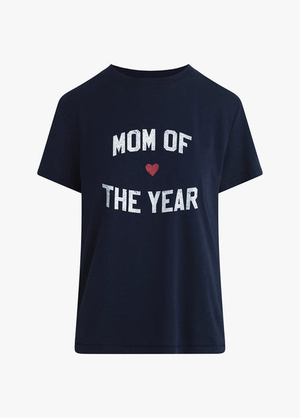 Mom Of The Year Tee, Navy-Favorite Daughter