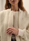 The Boucle Studio Bomber, Ivory-Favorite Daughter