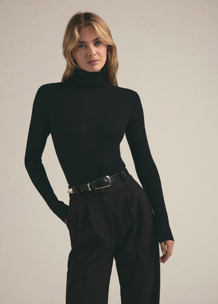 Amelia Long Sleeve Top, Black-Favorite Daughter