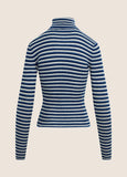 Amelia Long Sleeve Top, Cobalt Mini Stripe