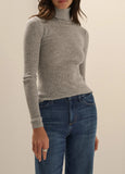 Amelia Long Sleeve Top, Melange Grey