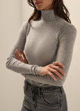 Amelia Long Sleeve Top, Melange Grey