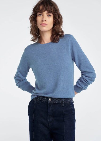 The Favorite Cashmere Crew, River Blue-Favorite Daughter